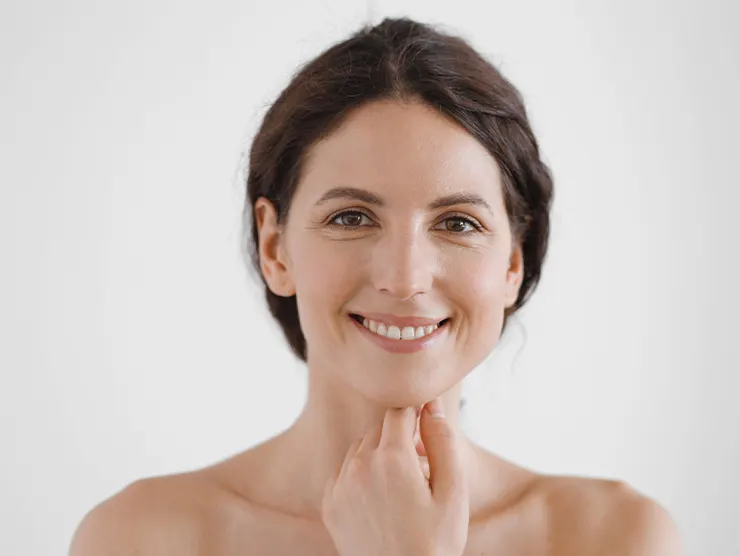 Smiling woman with natural, relaxed expression